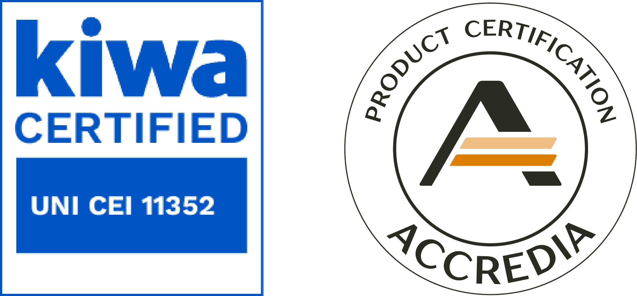 loghi di UNI CEI 11352:2014 e ISO 9001:2015